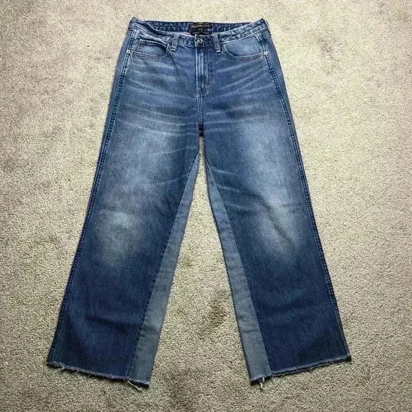 Abercrombie & Fitch Denim - Abercrombie Fitch Jeans Wide Leg High Rise Blue Color Signature
